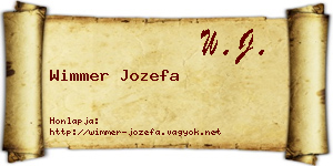 Wimmer Jozefa névjegykártya